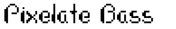 Pixelate Bass font preview